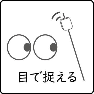 目で捉える